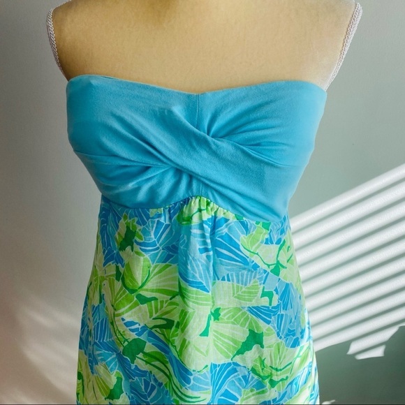 Lilly Pulitzer gators alley strapless dress - Picture 3 of 7